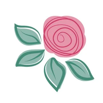 Abstract rose flower. Vector illustration 스톡 일러스트