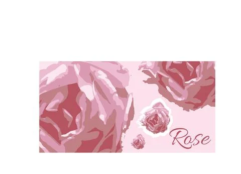 Abstract rose vector pink rose pattern drawing vectors Stock Illustration
