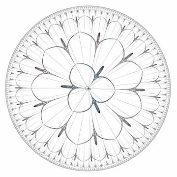 Abstract rose window Stock Illustration
