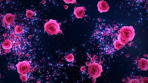 Abstract Roses Background 4K Loop Stock Footage