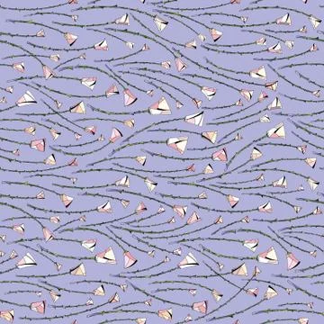 Abstract roses pattern. Floral seamless background. Stylized flowers design for Stock Illustration