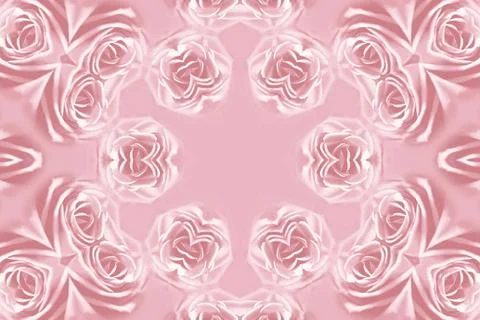 Abstract roses pattern Pink pattern with natural flowers of rose Copyright... Stock Photos