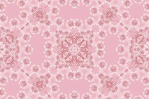 Abstract roses pattern Pink pattern with natural flowers of rose Copyright... 스톡 사진