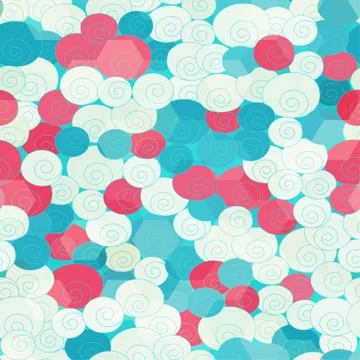 Abstract roses seamless Stock Illustration