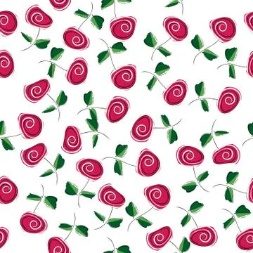 Abstract roses on a white background. Stock Illustration