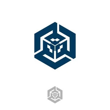 Abstract rotate hexagon tech vector design Stock Illustration