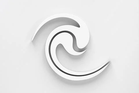 Abstract rotated white lines in circle form on white background. Stock Illustration