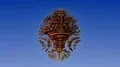 Abstract rotating 3D fractal geometry heart in seamless looping HD Footage