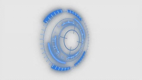 Abstract rotating 3d hemisphere with numbers on a blank background. Stock Footage 150931752