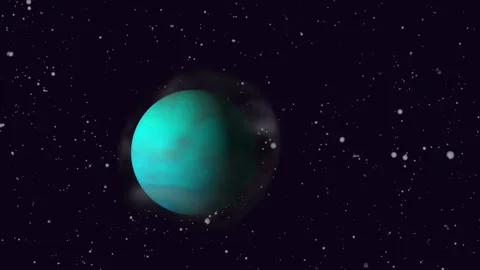 Abstract rotating and mooving red planet in haze. Abstract space concept. Blue Stock Footage 202210300