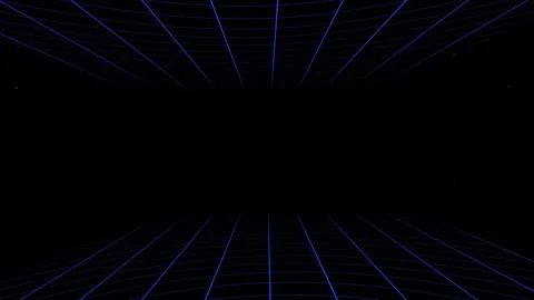 Abstract rotating animation background with blue diagonal lines on a black Stock Footage 316096880