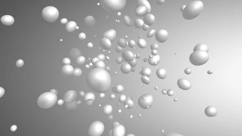 Abstract rotating array of spheres, background 3D Stock Footage 70066476