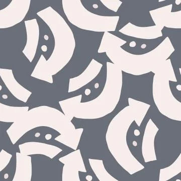 Abstract rotating arrows seamless pattern. gray background. Geometric style. Illustrazione stock