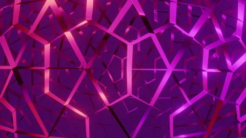 Abstract rotating background in 3D space. Tangled lines and connections. Stock Footage 199679443