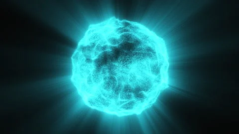 Abstract rotating blue star with a moving surface Stock Footage 250606412