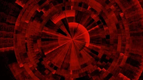 Abstract rotating centric strong red colored circles Stock Footage 74184979