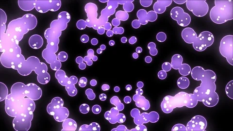 Abstract Rotating Circle Shapes Animation - Loop Purple Stock Footage 71720611