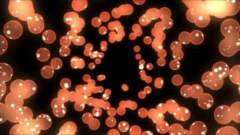Abstract Rotating Circle Shapes Animation - Loop Fiery Red Video stock 71721458