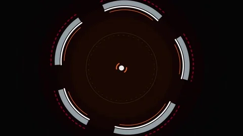 Abstract Rotating Circular Graphic for Technical Presentations and Overlays Vidéo 333606416