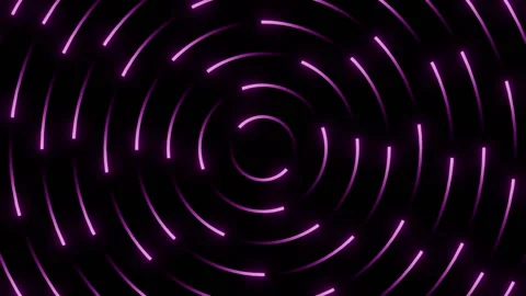 Abstract Rotating Circular Light Background Glowing Ring Loop 3D Animation Purpl Stock Footage 338000742