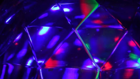 Abstract rotating colorful pattern red blue black disco light Stock Footage 100557840