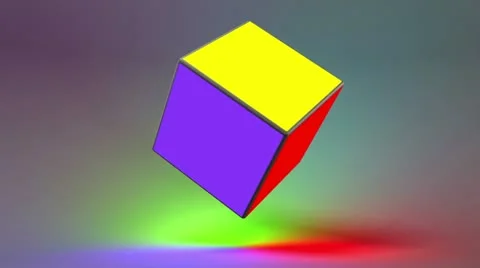 Abstract rotating cube Stock Footage 12385768