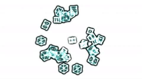 Abstract Rotating Cubes - Loop Blue Stock Footage 56580102