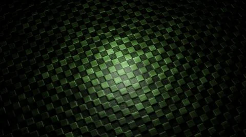 Abstract rotating dark green chequered surface with one light spot in the middle Stock Illustration