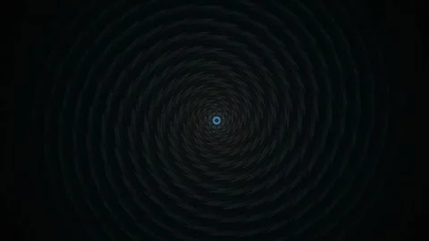 Abstract Rotating Dark Spiral Vortex with Glowing Blue Center Stock Footage 336776065
