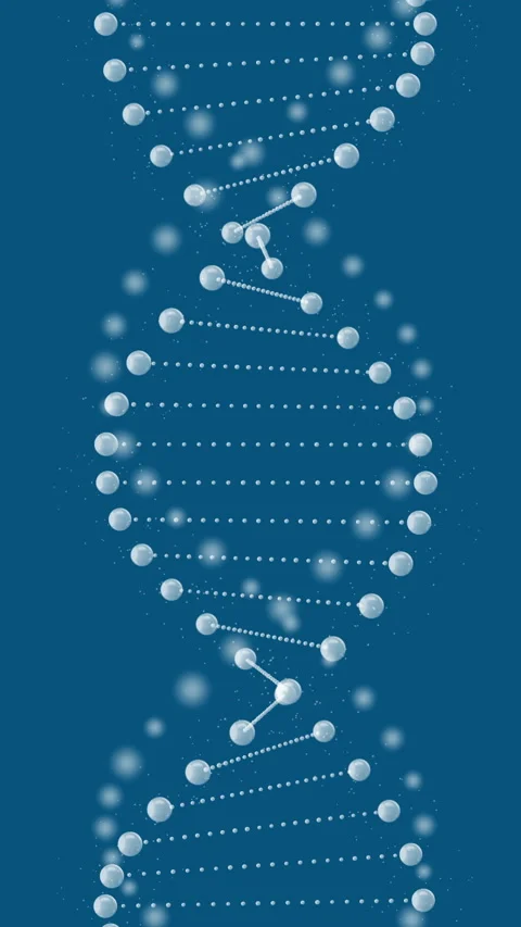 Abstract rotating DNA animation Stock Footage 233581799