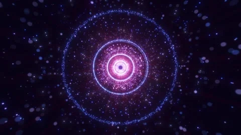 Abstract rotating energy sphere of glitter particles. The magic ball Stock Footage 249743061