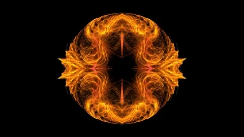 Abstract rotating fiery bright orb Stock Footage 76670364