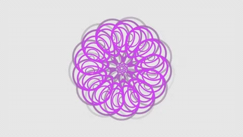 Abstract Rotating Flower Animation Digital Spinning Pink Floral Decoration Video stock 157609620