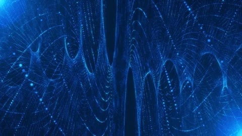 Abstract rotating futuristic hi-tech spiral surface. Technology background. Stock Footage 261048659