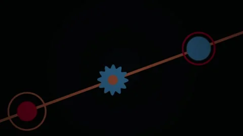Abstract Rotating Gear Animation on Dark Background. Stock Footage 334512728