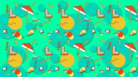 Abstract Rotating Geometric Shapes Animation. Abstract Modern Background.  Vídeos de archivo 244704941