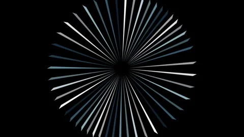 Abstract rotating geometric star shape with glowing blue and lines radiatin.. Vídeos de archivo 347817924