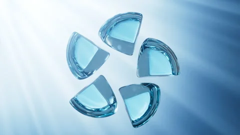 Abstract rotating glass geometry, 3d ren... | Stock Video | Pond5
