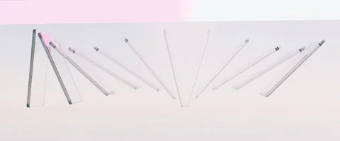 Abstract Rotating Glass Rectangles with Iridescent Wave Motion 3D Animation Stock Footage 329213605