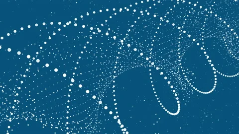 Abstract rotating glittering DNA animation Stock Footage 169543432