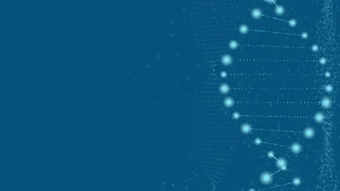 Abstract rotating glittering DNA animation Stock Footage 169543564