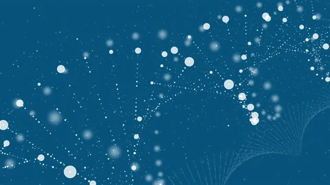 Abstract rotating glittering DNA animation Stock Footage 169569124