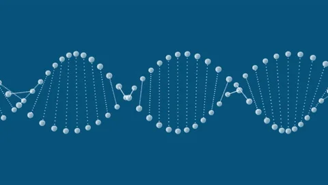 Abstract rotating glittering DNA animation Stock Footage 169724400