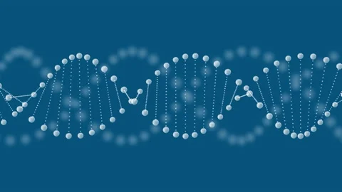 Abstract rotating glittering DNA animation Stock Footage 169724762