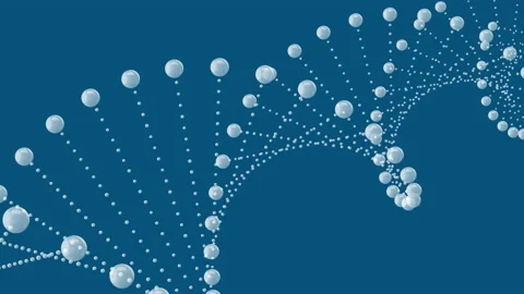 Abstract rotating glittering DNA animation Stock Footage 169725168
