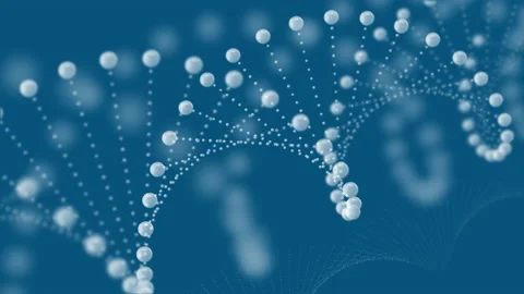 Abstract rotating glittering DNA animation Stock Footage 169725721