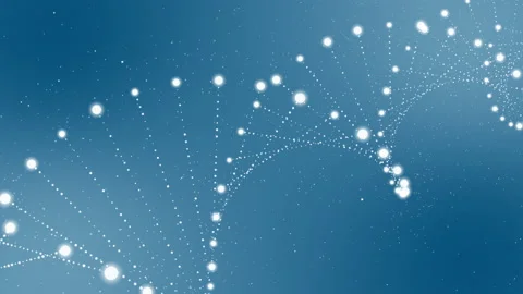 Abstract rotating glittering DNA animation Stock Footage 170102027