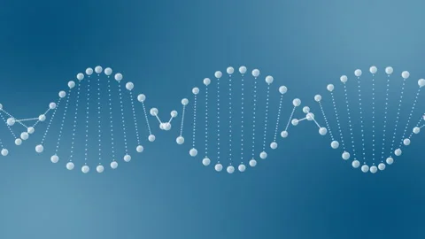 Abstract rotating glittering DNA animation Stock Footage 170200533