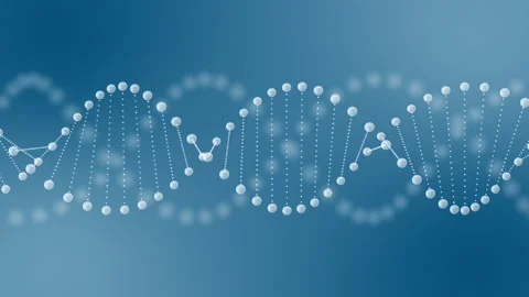 Abstract rotating glittering DNA animation Stock Footage 170200667