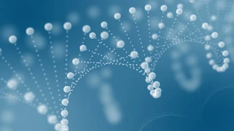 Abstract rotating glittering DNA animation Stock Footage 170212812